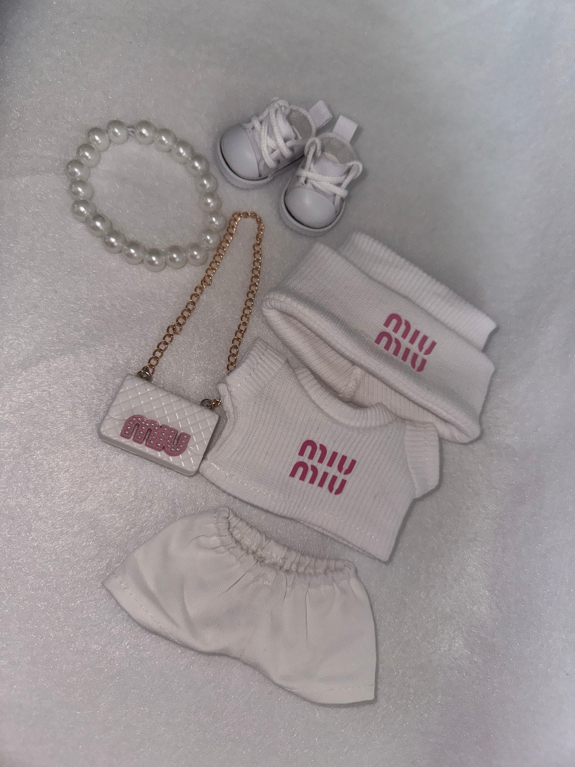Set M.M blanc et rose